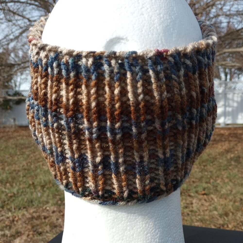 Men's Handmade Headband Circlet Bandeau Sierra Stripes Rib Knit USA Women's M/L - Picture 5 of 9